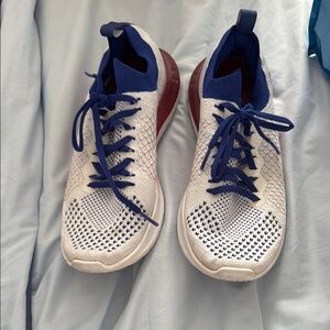 Under Armour White and Blue Athletic Sneakers